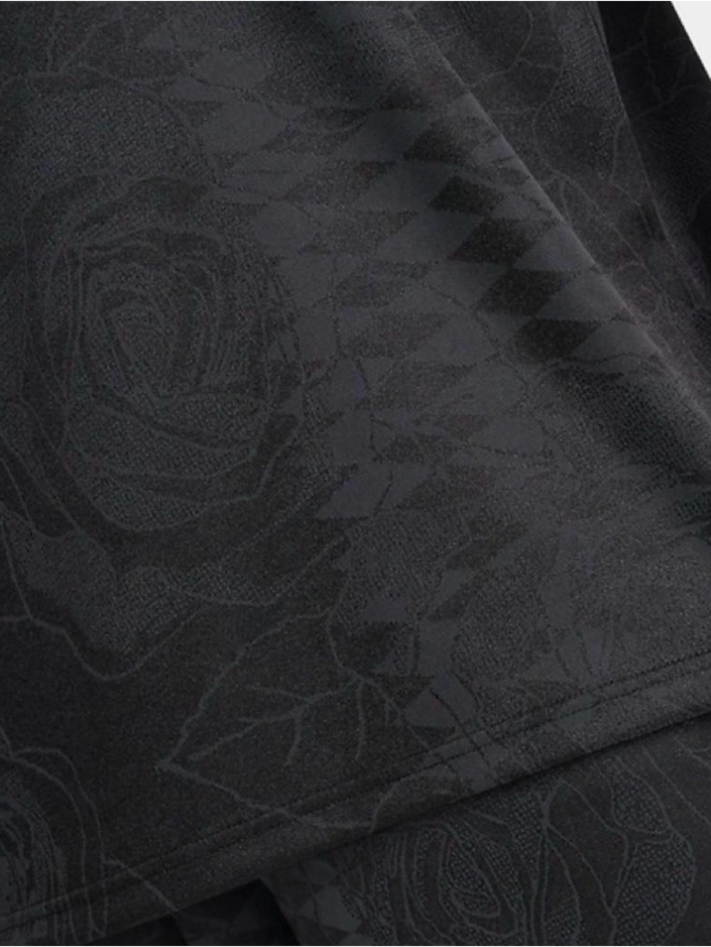 Vintage Adidas Team 1994 Black Rose Pattern Soccer Jersey - Picture 5 of 6